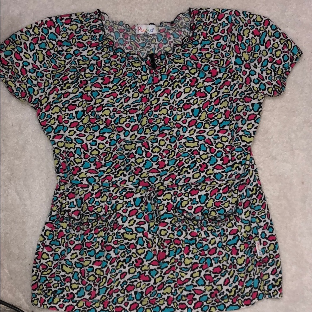 Peaches Brand Nursing Scrub Top